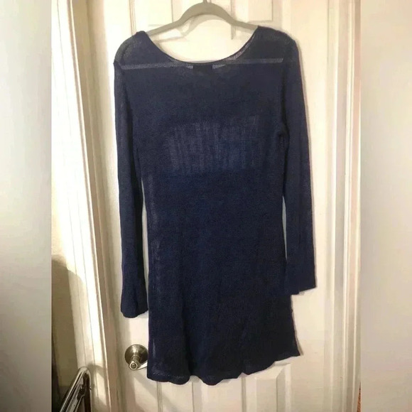 VENUS Mermaid Long Sleeve Navy Mesh Beach Coverup size Medium NWOT - Picture 14 of 15